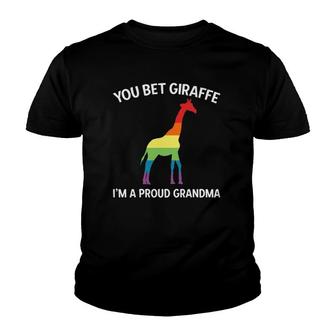 Proud Lgbt Grandma Gay Pride Grandmother Giraffe Pun Youth T-shirt | Mazezy