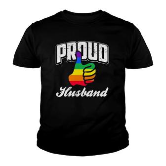 Proud Lgbtq Husband Gay Pride Month V1 Ver2 Youth T-shirt | Mazezy