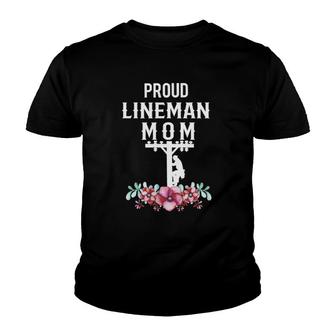 Proud Lineman Mom Gift For Linemans Mother Youth T-shirt | Mazezy AU