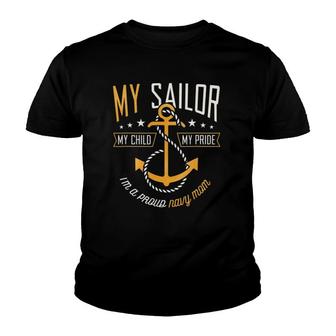 Proud Mom Navy Family Proud Navy Mother For Moms Of Sailors Youth T-shirt | Mazezy