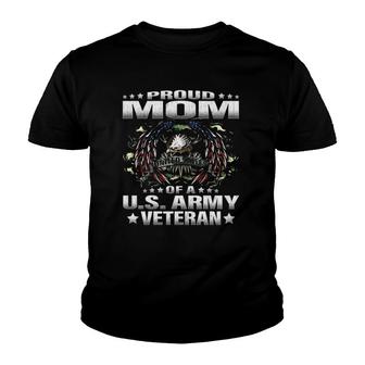 Proud Mom Of A Us Army Veteran Military Vet's Mother Youth T-shirt | Mazezy