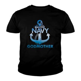 Proud Navy Godmother Gift Lover S Veterans Day Youth T-shirt | Mazezy AU