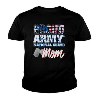 Proud Patriotic Army National Guard Mom Usa Flag Mothers Day Youth T-shirt | Mazezy