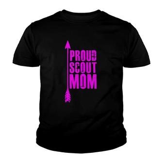Proud Scout Mom Mother Boy Girl Youth T-shirt | Mazezy