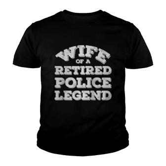Proud Wife Of A Retired Police Officer Policeman Retirement Youth T-shirt | Mazezy