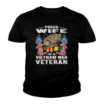 Proud Wife Of Vietnam War Veteran Military Vet's Spouse Gift Youth T-shirt | Mazezy