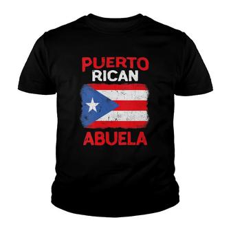 Puerto Rico Ladies Abuela Grandma Flag Mothers Day Youth T-shirt - Thegiftio UK