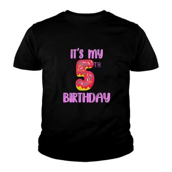 Purple Beautiful Design It Is My 5Th Birthday Youth T-shirt - Seseable