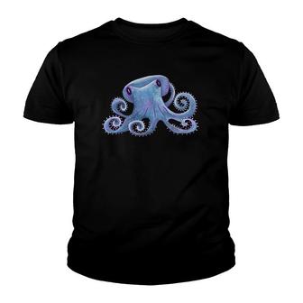 Purple Octopus Colorful Ocean Sea Creature Marine Animal Youth T-shirt | Mazezy