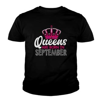 Queens Are Born In September Funny Gift Idea For Men Women Youth T-shirt | Mazezy