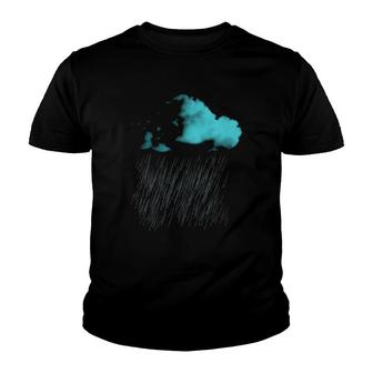 Rain Cloud Grumpy Rainy Day Youth T-shirt | Mazezy