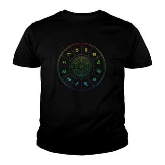 Rainbow Astrology Star Sign Zodiac Horoscope Youth T-shirt | Mazezy