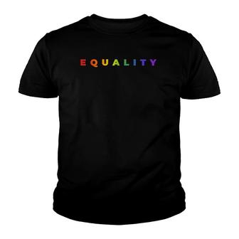 Rainbow Equality Subtle Pride Month Lgbt Gay Rights Flag Youth T-shirt