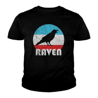 Raven Vintage Retro Silhouette Gift Youth T-shirt | Mazezy