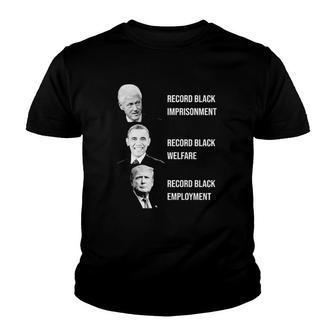 Record Black Imprisonment Record Black Welfare Record Black Employment Youth T-shirt | Mazezy