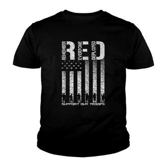 Red Friday Military Veteran Remember Everyone Deployed Zip Youth T-shirt | Mazezy