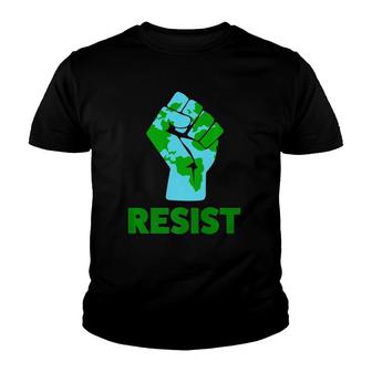 Resist Mother Earth Solidarity Fist Symbol Version Youth T-shirt | Mazezy