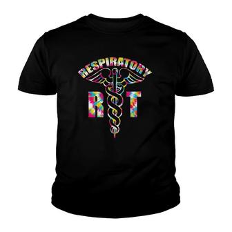 Respiratory Therapist Rt Therapy Colorful Tie Dye Design Youth T-shirt | Mazezy