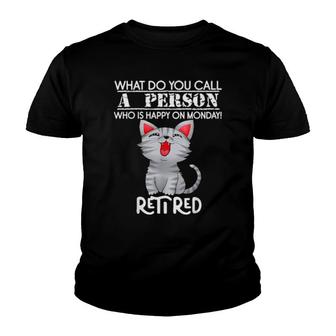 Retired 2022 Cat Retirement Part Retiree Youth T-shirt | Mazezy