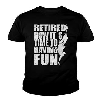 Retired Now It´S Time To Having Fun Bungee Jumping Youth T-shirt | Mazezy