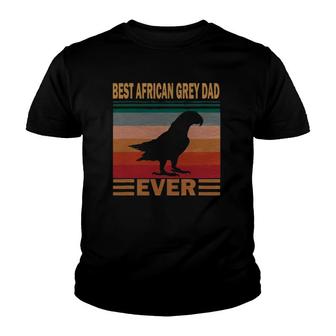 Retro African Grey Dad Vintage Bird Lover Gift Youth T-shirt | Mazezy