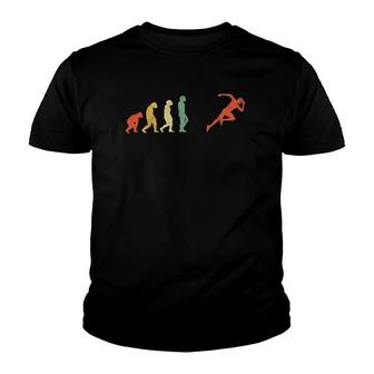 Retro Evolution Running To Modern Man Monkey Run Ape Runners Youth T-shirt | Mazezy