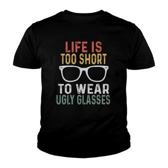 Retro Gifts For Optometrists Optometry Funny Ugly Glasses Youth T-shirt | Mazezy