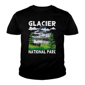 Retro Glacier National Park - Hiking & Camping Lover Youth T-shirt - Thegiftio UK