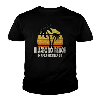 Retro Hillsboro Beach Fl Beach Vacation Youth T-shirt | Mazezy