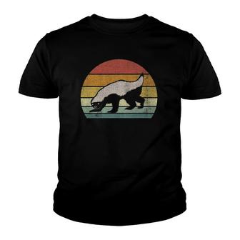 Retro Honey Badger Funny Animal Lover Gift Vintage Youth T-shirt - Thegiftio UK