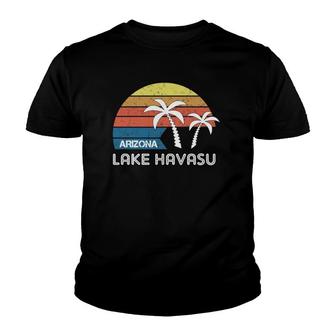 Retro Lake Havasu Souvenir With Palm Trees Youth T-shirt | Mazezy