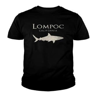 Retro Lompoc Ca Shark Youth T-shirt | Mazezy
