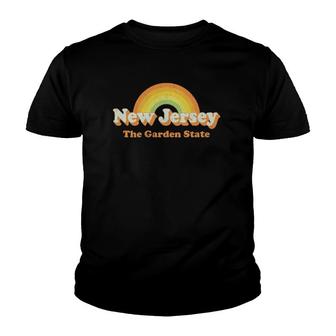Retro New Jersey Vintage 70S Nj Rainbow Tee Design Youth T-shirt | Mazezy