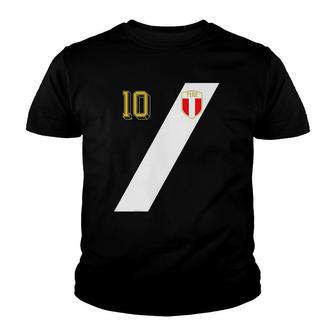 Retro Peru Soccer Jersey Football Futbol Perú Numero 10 Ver2 Youth T-shirt - Thegiftio UK