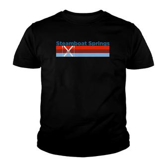 Retro Snow Ski - Steamboat Springs Colorado Youth T-shirt | Mazezy