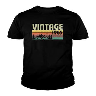Retro Vintage 1965 Graphics 57Th Birthday Gift 57 Years Old Youth T-shirt | Mazezy