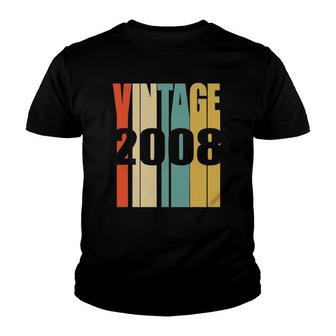 Retro Vintage 2008 13 Yrs Old Bday 13Th Birthday Tee Youth T-shirt | Mazezy