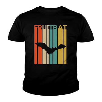Retro Vintage Fruit Bat Silhouette Megabat Lover Fruit Bat Youth T-shirt | Mazezy