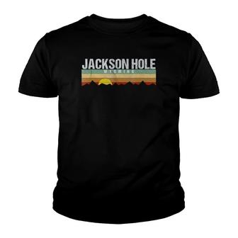 Retro Vintage Jackson Hole Wyoming Tee Youth T-shirt | Mazezy
