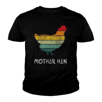 Retro Vintage Mom Hen Farm Animal Chickens Lover Mother Day Youth T-shirt | Mazezy