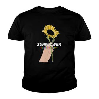 Rex Sunflower Orange Color County Youth T-shirt | Mazezy