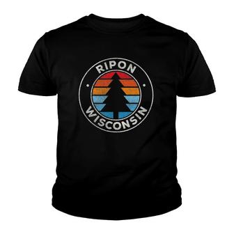 Ripon Wisconsin Wi Vintage Graphic Retro 70'S Youth T-shirt | Mazezy