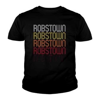 Robstown, Tx Vintage Style Texas Youth T-shirt | Mazezy