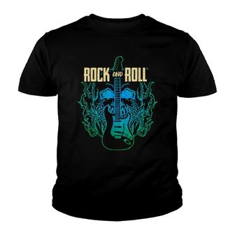 Rock And Roll Guitar Player Retro Rock & Roll Youth T-shirt | Mazezy