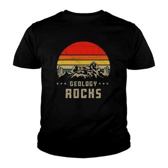 Rock Collector Geologist Mountains Nature Retro Geology Youth T-shirt | Mazezy