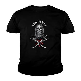 Rock Heavy Metal Till Death Youth T-shirt | Mazezy