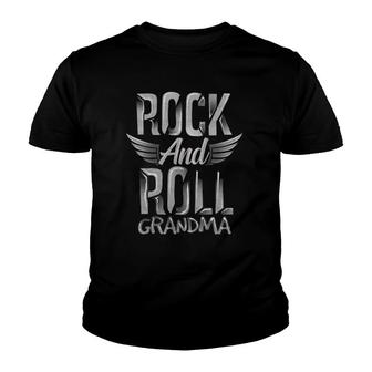 'Rock N Roll Grandma' Cool Rock N Roll Mother's Day Youth T-shirt | Mazezy