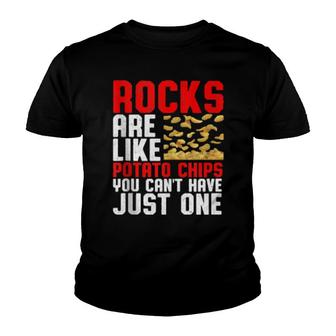 Rocks Like Potato Chips Geology Geologist Rock Hunting Stone Youth T-shirt - Thegiftio UK