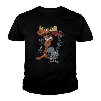 Rocky & Bullwinkle Dangerous Best Chums Youth T-shirt - Thegiftio UK