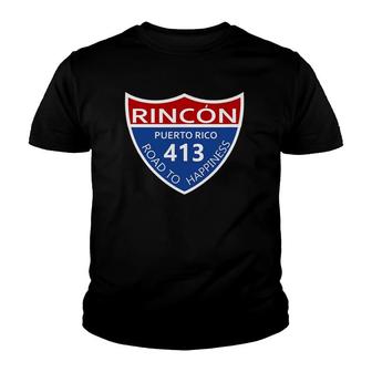 Route 413 Rincon Puerto Rico Youth T-shirt | Mazezy